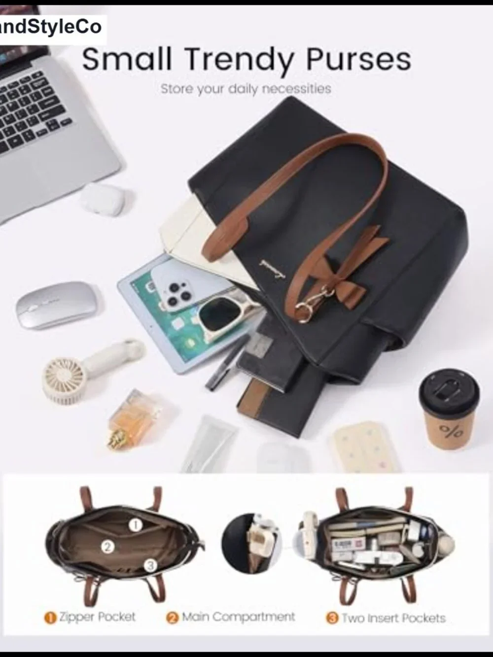 Structured PU Leather Satchel Tote Purse for Women, Fits 11